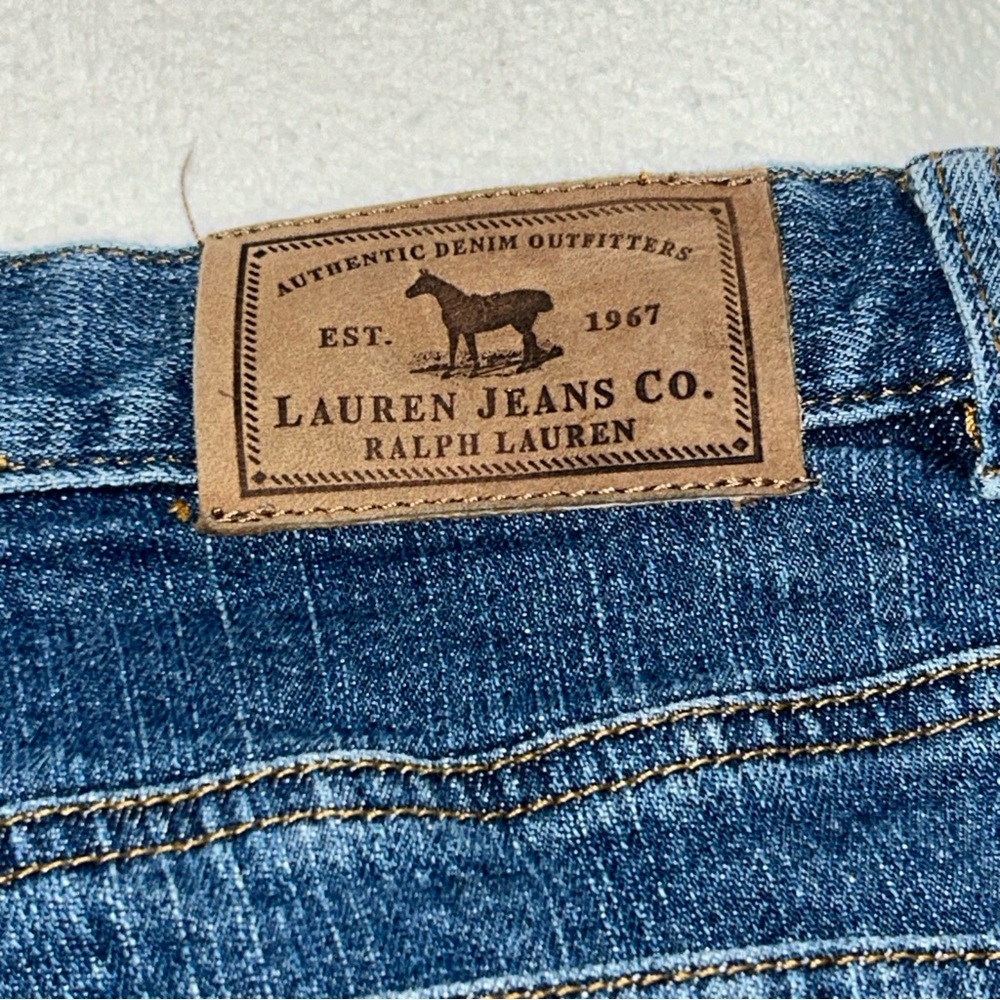 Ralph Lauren Blue Flare Wide Leg Denim - Picture 5 of 8